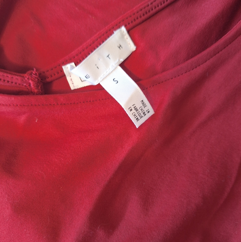 Leith Nordstrom red Rio bodycon cross back dress small NWT *I - Picture 6 of 7